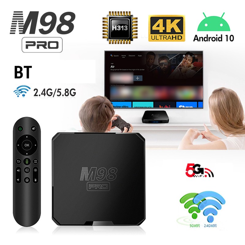 TVBOX 4K Android 10 2023 Powerful Storage Capacity Wireless Connection
