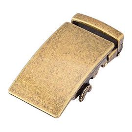 QHA Mens Leather Ratchet Belt with Automatic Buckle 35mm Wide Q69 Bronze Buckle Only