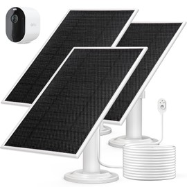 6V 4.5W Solar Panel Charge for Arlo Pro 4 / Pro 3 / Arlo Pro 5S 2K / Arlo Ultra/Ultra 2 / Arlo Go 2, IP 65 Waterproof for Continuous Power Supply in The Outdoor - Magnetic Connection Port-3Pack