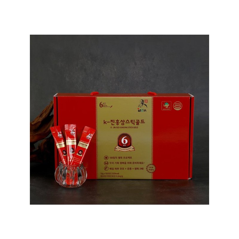 Insanjukyeom K-진홍삼스틱골드 (10gx100포) K-Red Ginseng Stick Gold (10gx100 packs)