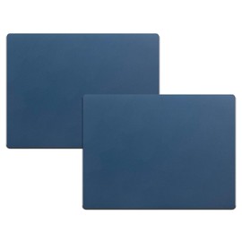 PIGCHCY 2-Pack Dish Drying Mat, Super Absorbent Dish Drying Mat, Waterproof Rubber Backing Hide Stain Coffee Bar Mats for Kitchen Counter, Fit Under Espresso Machine (Solid Blue)