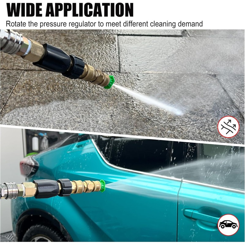 JOEJET Adjustable Pressure Washer Regulator, M22 Connector, 4000 PSI |
