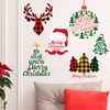 20 Pieces Christmas Wall Stickers Christmas Window Clings Decals Decoration