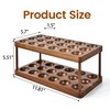 Sishynio Double Layer Egg Tray Holder Countertop - Wooden Fresh