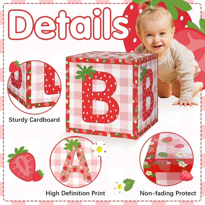 Lopeastar 16Ft Strawberry Baby Shower Decorations Balloons Boxes Kit, Berry
