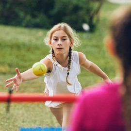 SweetSpot Plastic 11" Softball Spaseball 6pk | Set of 6 Backyard Plastic Softballs for Youth, Kids, Teens, and Adults