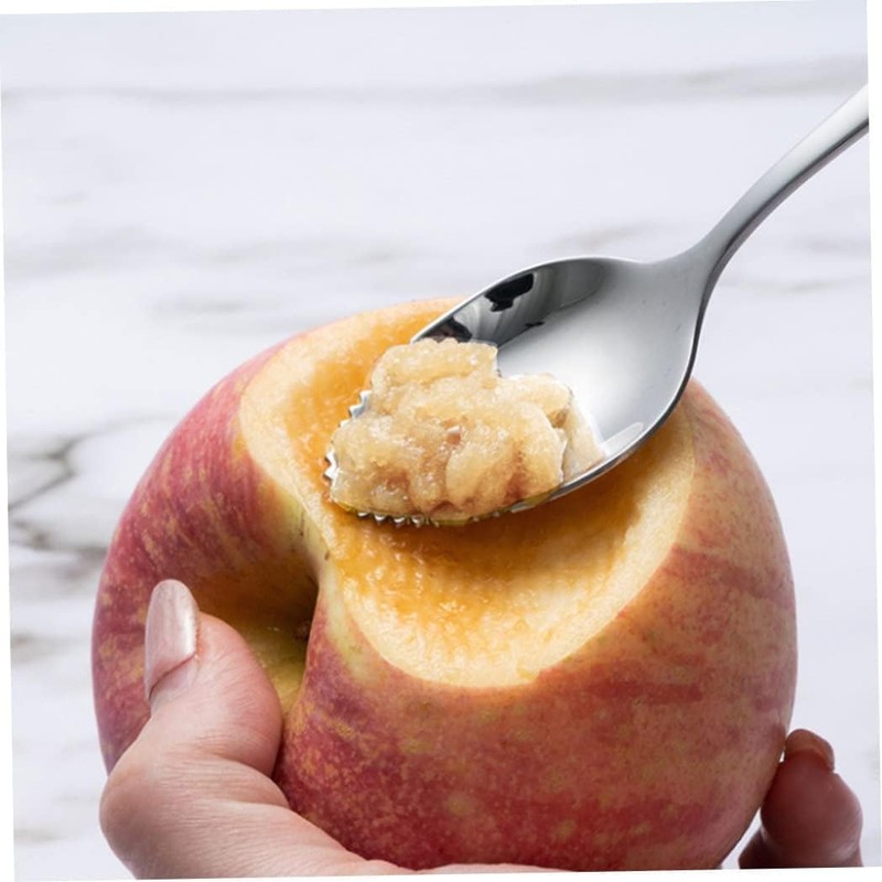 2 Pcs Silver Spoon Grapefruit Spoon Stainless Steel Grapefruit Spoon,