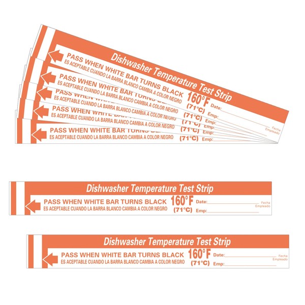 Relaxweex 25 Pcs Dishwasher Temperature Strips 160°f Heat Test Stickers