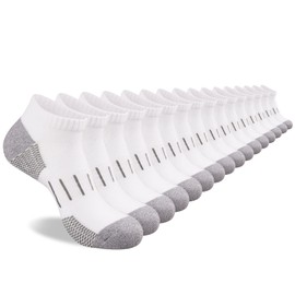 Heatuff Men’s Athletic Ankle Socks Moisture Wicking Cushion Sports Running Low Cut Sock (8 Pairs)