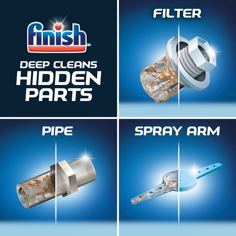 Finish Dual Action Dishwasher Cleaner: Fight Grease & Limescale, Fresh