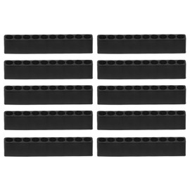 QUARKZMAN Screwdriver Bit Holder Organiser 82 x 9.5 x 16 mm 10 Holes Hex Drill Plastic Storage Box for Any 1/4 Inch Metal Bits Pack of 10
