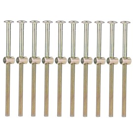 TOP-VIGOR 10Pcs Furniture Bolt and Barrel Nut, M6x120mm Hex Drive Socket Cap Furniture Barrel Screws, Bolt and Barrel Nut, Carbon Steel Furniture Bolts With 6mm Barrel Nuts Connector Fastener