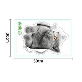3D Cat Closestool Stickers, Toilet Seat Decal, Removable Wall Decal