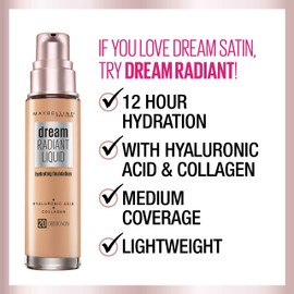 Maybelline New York Dream Satin Liquid Foundation (Dream Liquid Mousse Foundation), Pure Beige, 1 fl. oz.
