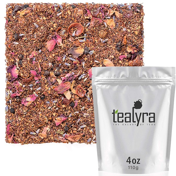 Tealyra - Rooibos Roman Province - Red Bush - Lavender and Blueberries - Herbal Loose leaf Tea - Caffeine-Free - Relaxing Tea - All Natural - 110g (4-ounce)