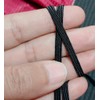 Noshad® 5mm - 1/5" Black Flat Elastic Band Cord for Sewing DIY Mask, Arts and Crafts, Dressmaking, Haberdashery and Clothing Accessory, Supplies Woven, Braided, Thin Strip for hat (10 Meter)