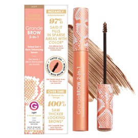 GrandeBROW 2-in-1 Tinted Brow Gel + Brow Enhancing Serum, Light