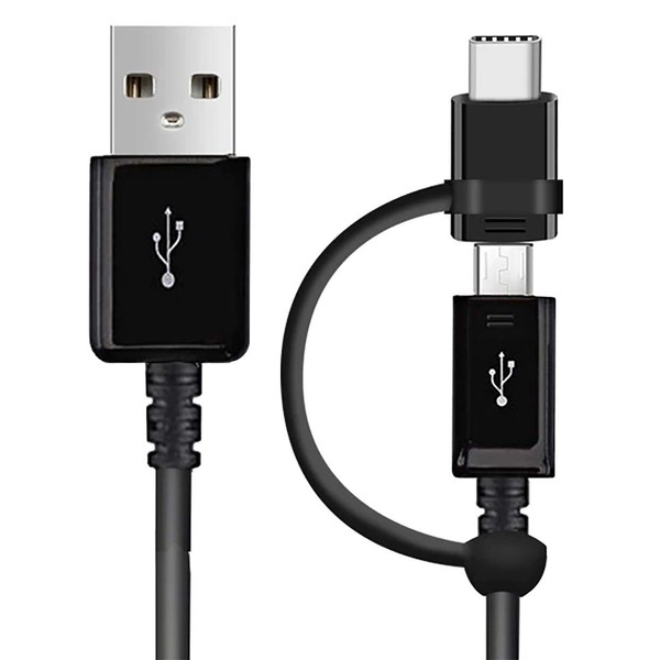 VOLT PLUS TECH Dual USB-C + MicroUSB [2Pack] Switch Cable