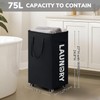 CHICVITA 75L Slim Laundry Hamper with Wheels and Removable Wash