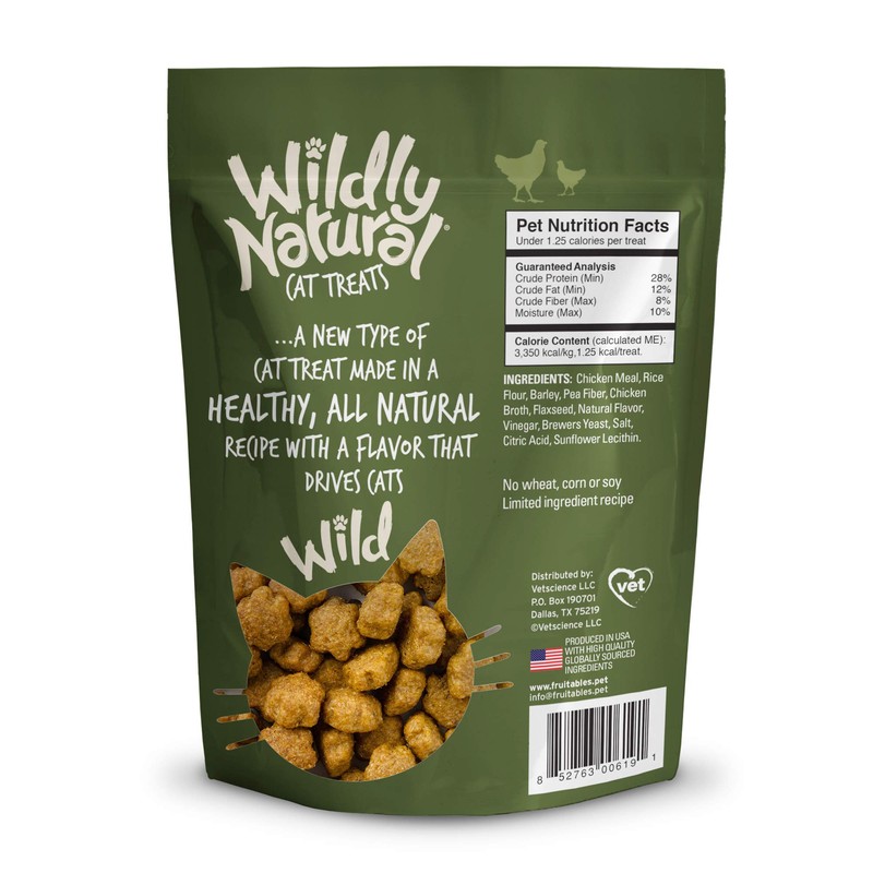 Wildly Natural Cat Treats, Chicken Flavor, 2.5 oz