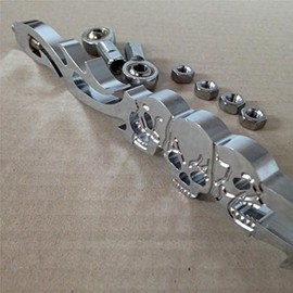 HONGK- Chrome Skull Shift Linkage Compatible with H-D Softail Fxdwg Dyna Glide Flhr Flt [B01C0SR62E]