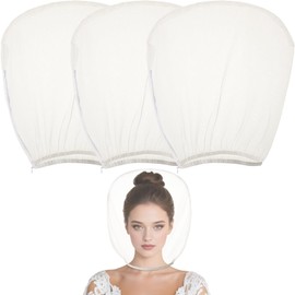 Oversized Makeup Protector Hood, Guards Hair & Makeup While Dressing, Nylon Chiffon, Reusable, Zip Closure, Machine Washable