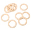 10pcs Baby Wooden Rings for Crafts, Natural Wooden Teething Ring