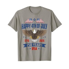 250 Years of Freedom 1776 2026 American Flag 4 July Vintage T-Shirt