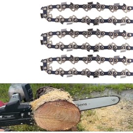 3-Pack 20 Inch Chainsaw Chain 325" Pitch .058" Gauge 76 Drive Links Compatible with Blue Max 53543, 52209, 8901, 8902, Oregon 21LPX076G, Stihl and More