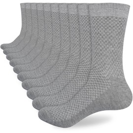 KOOOGEAR 6 Pairs Mens Bamboo Socks White Black Thin Walking Work Socks for Men 9-12 Odour Resistant Breathable Comfortable Trainer Business Casual Summer Socks