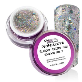 RM Beautynails Builder Glitter Gel No 3 Builder Gel UV LED Gel 1 x 15 ml (Pack of 1)