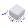 Abeicy 50 Pack 1-5/8" Strut Channel Cap, White Plastic Square