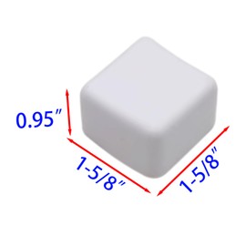 Abeicy 50 Pack 1-5/8" Strut Channel Cap, White Plastic Square End Cap for Strut Channel End to Protect The End of The Channel 50 Pack (White)