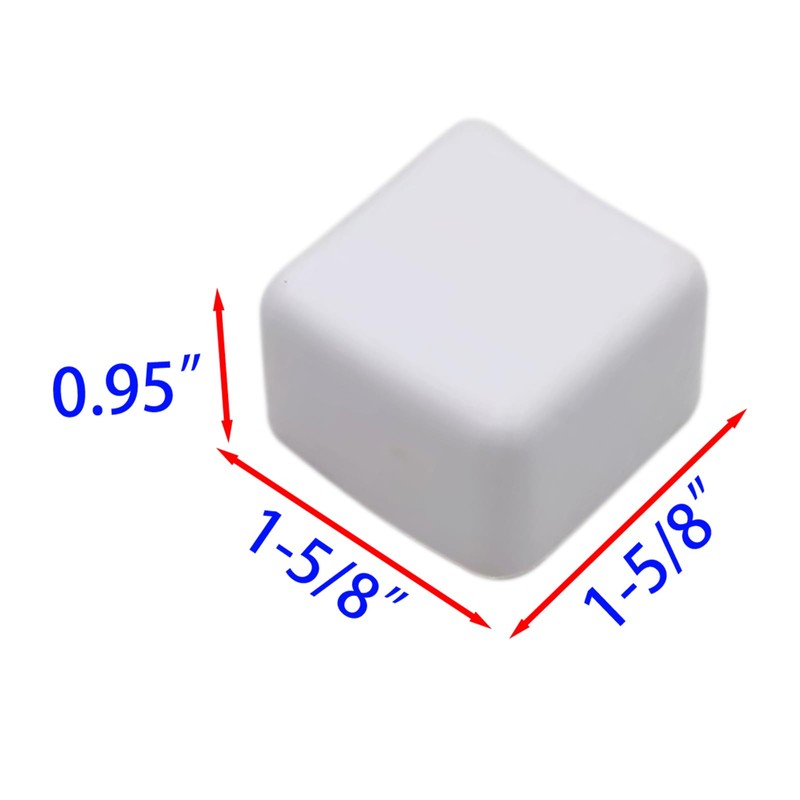 Abeicy 50 Pack 1-5/8" Strut Channel Cap, White Plastic Square