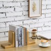 MyGift Modern Gold Concrete Office Bookshelf Decor Bookends for Heavy