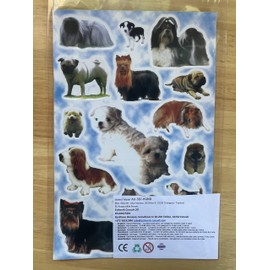 1 Bogen - Hunde Welpe Tiere Aufkleber Sticker Promotion Kindergeburtstag Dekorieren Hobby Basteln Sammeln selbstklebend und vorgestanzt