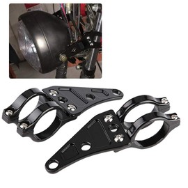 38-41mm Turn Signal Clamps Headlight Bracket, 2 Pieces Billet Aluminum Side Mounted Headlight Brackets Fork Mount Clamps Headlight Holder Fork for Motorcycles Black