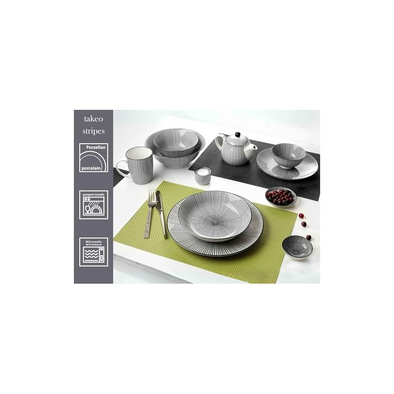 Flirt by R&B Takeo Stripes Breakfast Plate 21.5 cm Takeo