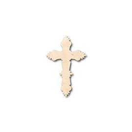 Unfinished Wood Catholic Cross Shape Easter Christian Craft up to 46" DIY 3" / 1/2"