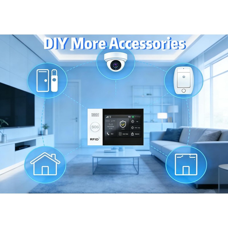 WiFi Wireless Alarm System for Home Security - 24/7 Protection
