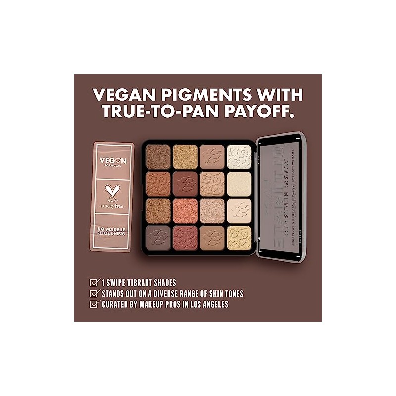 NYX PROFESSIONAL MAKEUP, Paleta de Sombras Definitivas, Neutros Cálidos