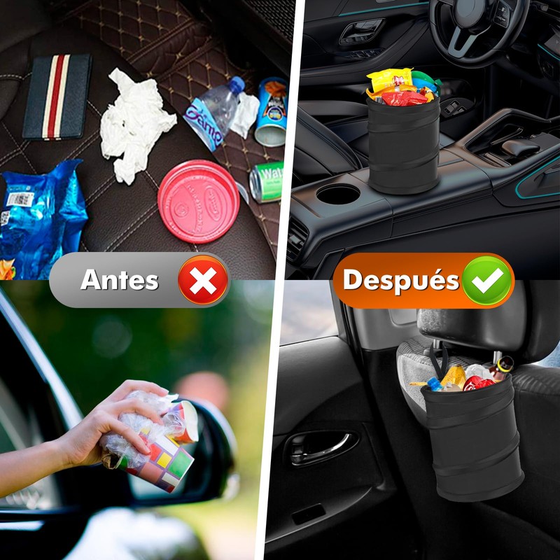 Bote de Basura para Auto, Benanei Cubo de Basura Plegable