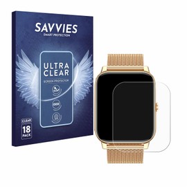 Savvies 18 Pack Screen Protector compatible with zhizhi Smartwatch P90 1.85" Protection Film Clear