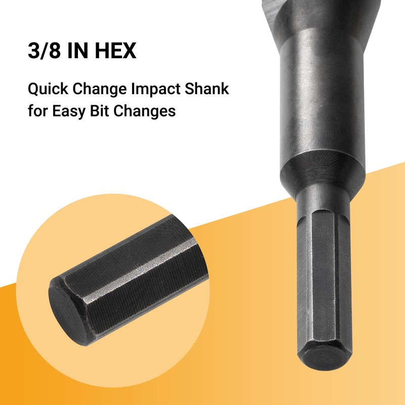 5-Piece Auger Drill Bit for Wood, Long Drill Bit Set,