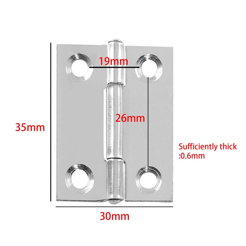 8 Pcs 38mm (1.5 inch) Door Hinges Stainless Steel Hinges