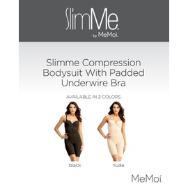 SlimMe Bodysuit with Built in Bra, Women's Shapewear Bodysuits, Comfortable Tummy Control Shapewear, Sizes Small to X-Large