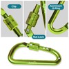 Zalava 6 pcs 2”D-Clip Durable Locking Carabiner Keychain Clip,Keychain Clip