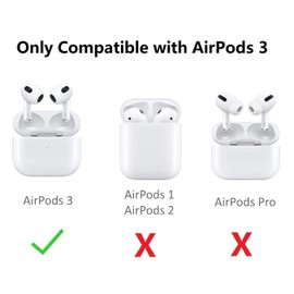 BLLQ 3 Pairs AirPod 3 Ear Hook Cover Grip Tip Anti Slip Wing Accessories Compatible with AirPods 3rd Generation, White a3h
