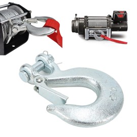 OKAT Winch Hook, 18000 lbs Load Fork Hook Heat Treatment 3/8 Inch for Securing Large Load for Hanging Chair for Pulling Trees