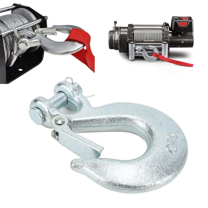 OKAT Winch Hook, 18000 lbs Load Fork Hook Heat Treatment
